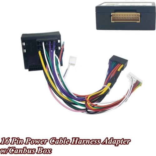 Car Stereo Audio 16PIN Android Power Wire Harness Adapter Cable With Canbus Box For Ford Mondeo / Focus 07-11 / C-MAX