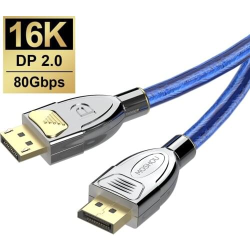 Displyport DP 1.4 Cables Support 8K 60Hz 4K 144@Hz 120Hz MOSHOU Display Stream Compression HDR thunderbolt 2 DP to Mini DP