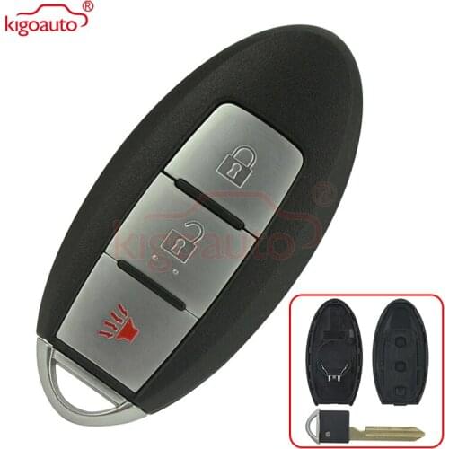 Kigoauto CWTWBU729 smart key case 3 button key shell fob for Nissan Infiniti Rogue Pathfinder Versa 350Z 370Z