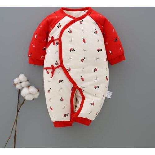 Baby Winter Rompers Newborn Cotton Jumpsuit Thick Baby Girls Boys Warm Jumpsuit Autumn Infant Outfits Newborn Girl Clothes 0-3M
