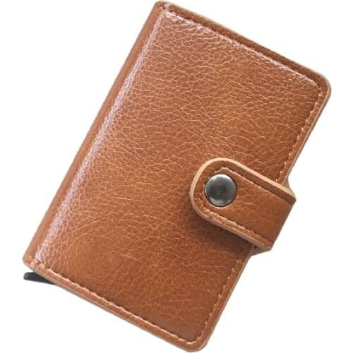 Bestform 2019 Fashion Men Business Credit Card Holder Wallet Unisex Metal Blocking RFID Card Case Aluminium Travel Purse Box