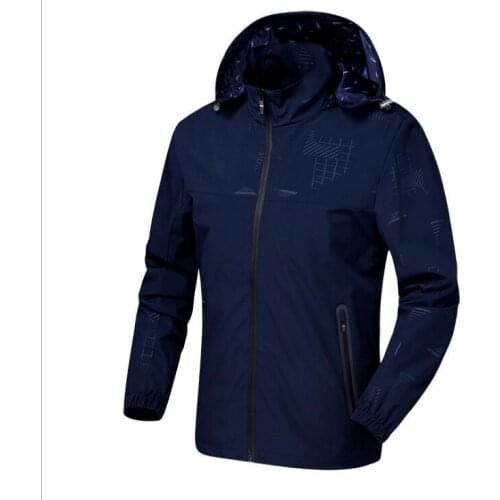 2021 Jacket Men Waterproof Hooded Breathable Casual Jacket Spring Autumn Outwear Windbreaker Male Clothing
