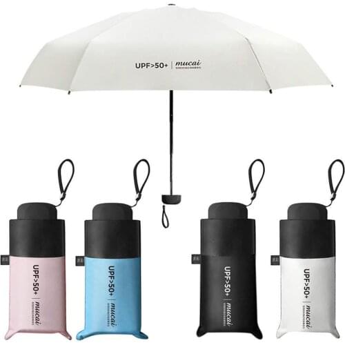 Mini Summer Waterproof Windproof Folding UPF50+ Sun UV Rain Protection Umbrella