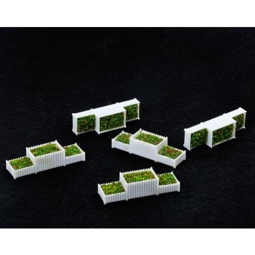 Set of 5 Z 1:200 Flower Beds Model for Scenery Diorama Dollhouse Decor