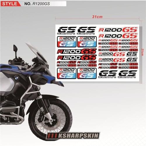 For BMW R1200GS r1200 gs Motorcycle body tail box sticker Beak Fender Decal Shock absorber Reflective Waterproof sign sticker