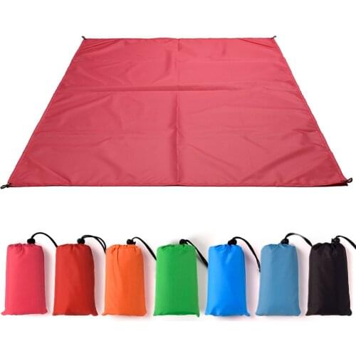 Outdoor Portable Solid Color Shade Sunscreen Camping Picnic Mat Light Waterproof Mini Folding Beach Mat Moisture Pad
