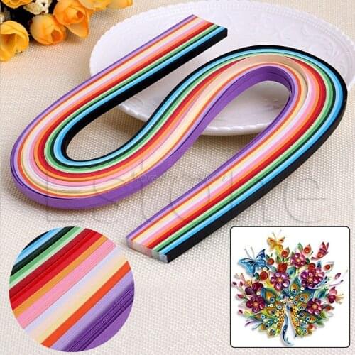 160/240 Stripes Quilling Papier 5mm Largeur mixtes couleur Pour DIY Artisanat Dropshipping