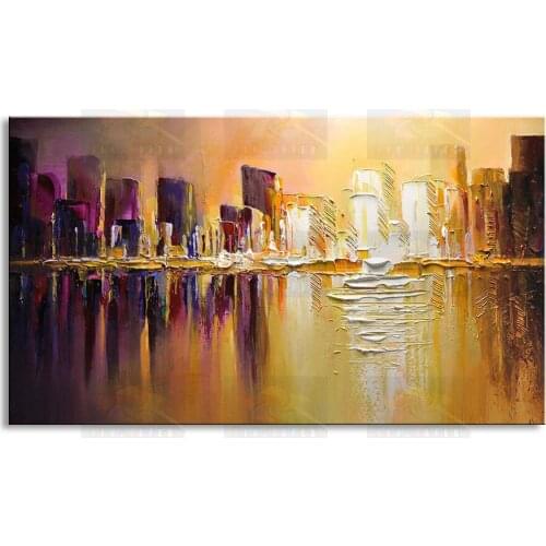 Hand painted abstract oil painting on canvas modern 100% best art original directly from artist COX1-022