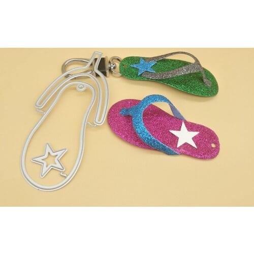 Slipper chinela baboosh loafer keychain pendant metal cutting knife mold, scrapbook, photo album, greeting card, DIY decoration