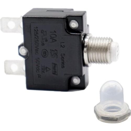 10A Circuit Breaker Overload Protector Switch Fuse Resettable AC 125/250V