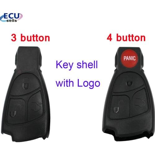 3/4 Buttons Smart Remote Key Keyless Fob Case Cover For Mercedes Benz B C E ML S CLK CL key shell
