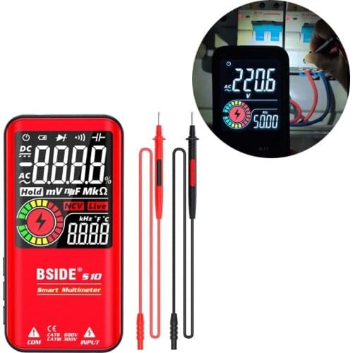 B-SIDE Upgraded EBTN LCD Digital Multimeter 3 Results Display 9999 Counts Duty Cycle Live Check Voltage Tester P15F