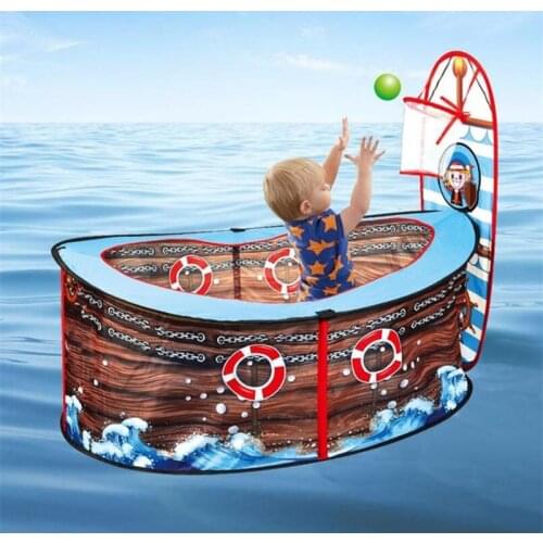 Children Game Tent Outdoor Indoor Pirate Ship Ball Pool Play Tent Kids Safe Foldable Playpens Game Pool Of Balls For Kids Gifts