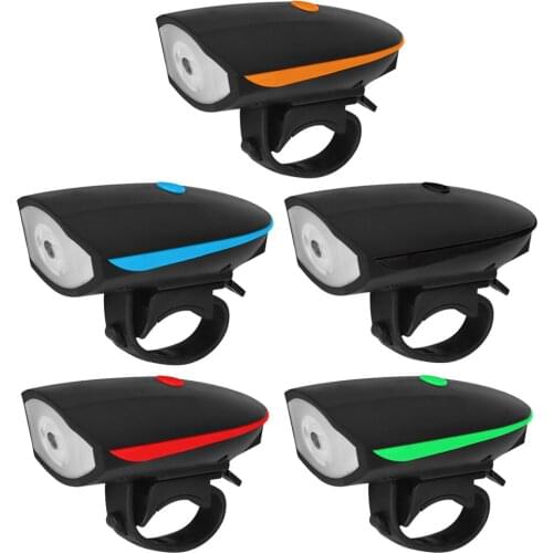 MTB Mountain Bicycle Waterproof 5W 240LM XPG LED Headlight Alarm Bell USB Rechargeable Bike Front Flashlight with Horn Cycling R