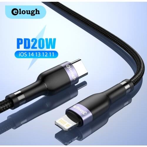 Elough USB C Cable For IPhone Cable PD 20W Type C Cable For iPhone 13 12 11 Pro Max Phone Charging Cord iPad Macbook Data Cable