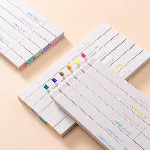 School Office Stationery Highlighters Set Sketching Markers Supplies Kawaii Cute Color Pens For Drawing