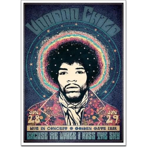 Canvas Painting Voodoo Child Posters and Prints Wall Art Picture for Living Room Decor No Frame
