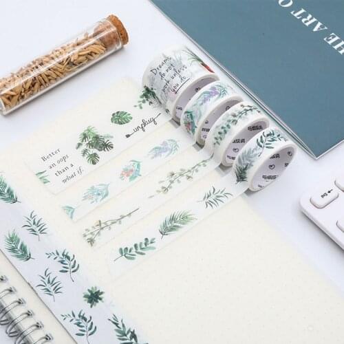 Kawaii Washi Tape Set Fall Plant Masking Tape For Planner Bullet Journal DIY Stickers Scrapbooking Stationery Stickers