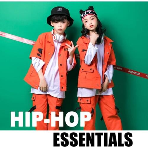 Girls Boys Hip Hop Outfits Casual Street wear Suits Kids Loose Jazz Dancing Costumes Ballroom Stage wear Dancing Clothes