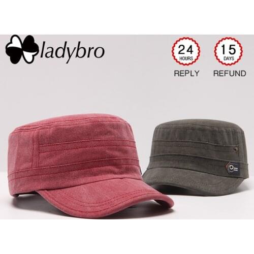 Ladybro New Men Hat Cap Brand Women Snapback Baseball Cap Gorra Male Breathable Adjustable Casquette Retro Flat Hat Black Bone