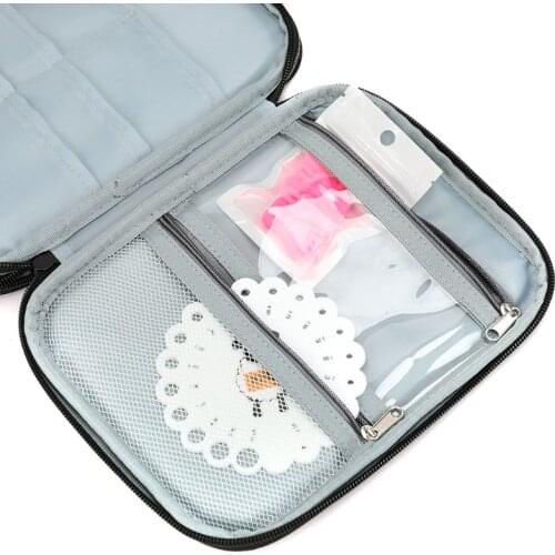 Circular Knitting Needles Set DIY Yarn Craft Weave Tools Scissors Measure Ruler Sewing Accessories with Bag E56C