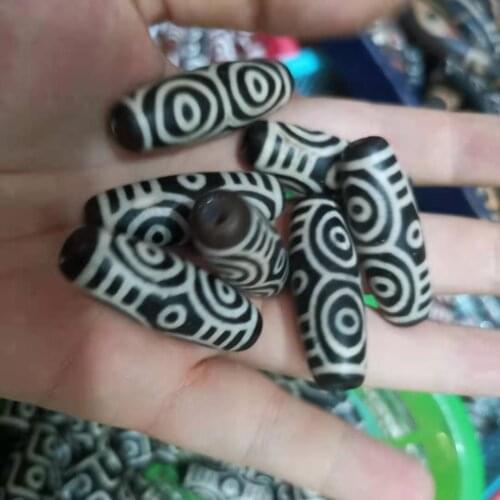 Wholesale Natural Agate Dzi Longan Totem Loose Horse Eye Bead DIY Material Necklace Bracelet Tibetan Characteristics Jewelry