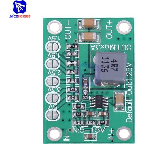 Diymore Adjustable DC-DC DC 5-16V to 1.25V/1.5V/1.8V/2.5V/3.3V/5V 3A Step Down Buck Converter Power Supply Module for LED