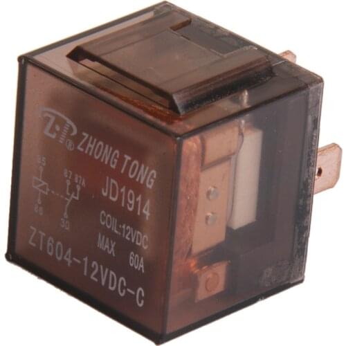 ZT604-12V-1C-60A Car Auto Truck DC 12V 60A 60 AMP SPDT Relay Relays 5 Pin High 40A coil capacity- able to handle