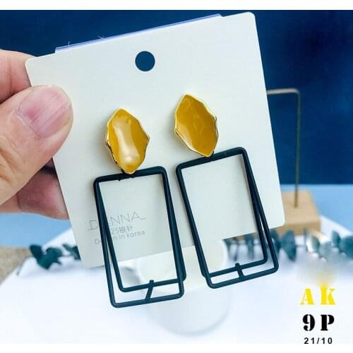 Simple Geometric Rhombus Dangle Earrings for Woman Girl Festival Anniversary Trendy Jewelry