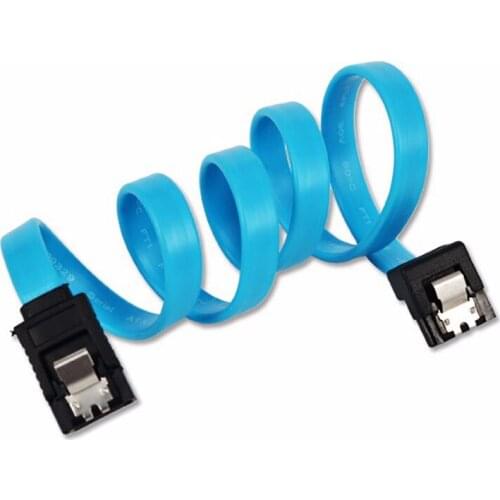 2019 Super Speed 40CM Straight 90 Right Angle SATA 3.0 Cable 6GB/s SATA III Cable Flat Data Cord for HDD SSD Wholesale