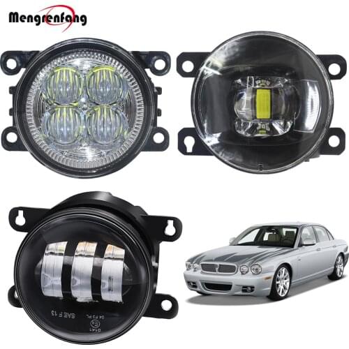 LED Lens Fog Light Assembly For Jaguar XJ X358 2007 2008 2009 Car Front Bumper Fog Lamp Daytime Running Light DRL H11 12V