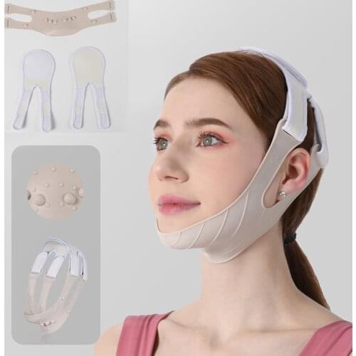 V Line Face Slimming Double Chin Reducer Mask Lifting Belt Silicone Massage Slim Bandage Face lift up V Shaped Strap