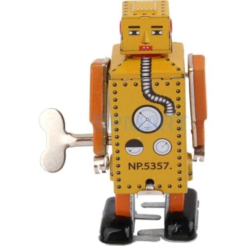 Vintage Retro Robot Wind Up Tin Toy Action Figure Toy For Children Kids Classic