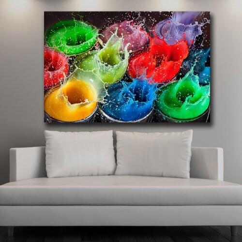 Wxkoil Wall Art high-speed-Paint splash Wall Picture For Living Room Home Decor Oil Painting On Canvas Wall Painting No Frame