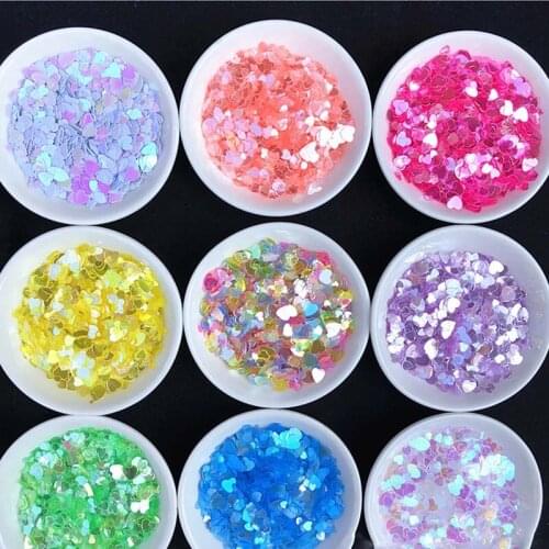 100g/Lot Hearts Loose Sequins Paillettes 3mm 4mm 6mm Sewing Embellishment Nail Confetti DIY Accessories Wedding Decoration