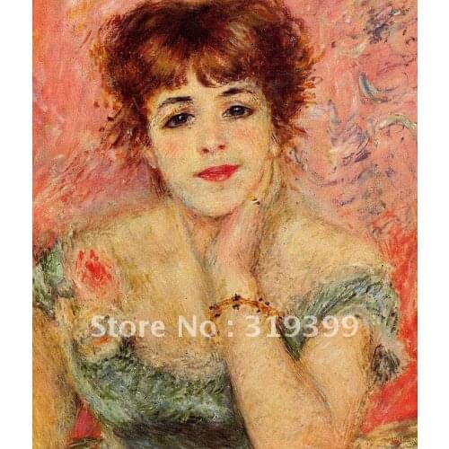 100% handmade Pierre Auguste Renoir Oil Painting Reproduction on linen canvas,jeanne samary,Free fast Shipping,Museum quality