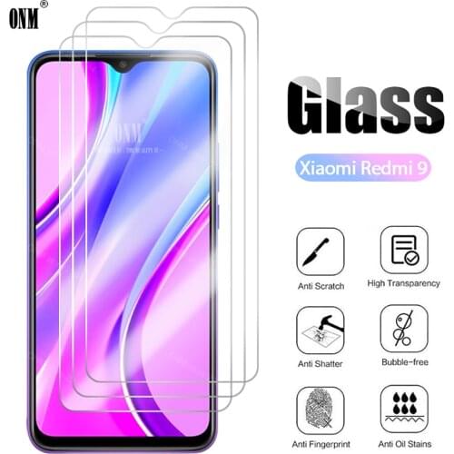 3 Pieces Tempered Glass For Xiaomi Redmi 9 2020 Screen Protector For Xiaomi Redmi 9 6.53 2020 Protective Glass Film