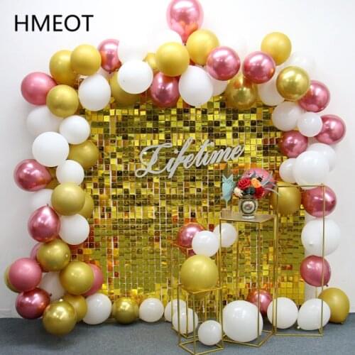 Sequin Backdrop Wall Flashing Board Gradient Wind Buckle Plate Wedding Birthday Party Wall Colorful Metal Photographic Signboard