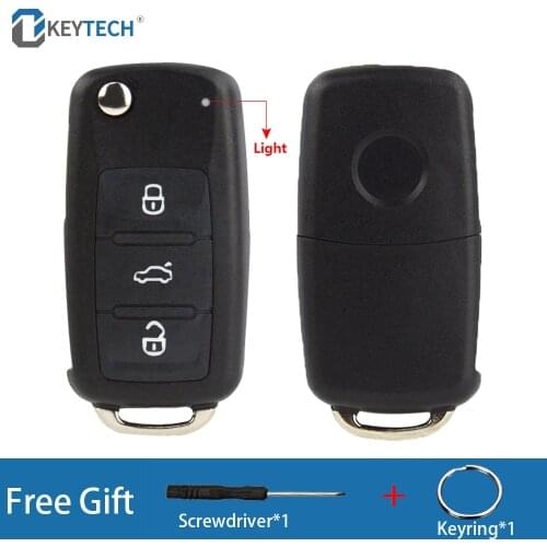 OkeyTech Flip Folding Key Shell For VW For VOLKSWAGEN Tiguan Golf Sagitar Polo MK6 Remote Control Car Key Case Auto Accessories