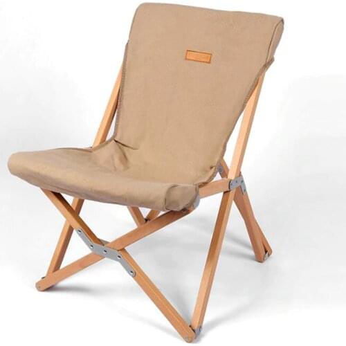 Outdoor Camping Wooden Chair Portable folding Chairs Wood Travel Hiking BBQ Picnic Chair Garden Foldable Moon Armchair