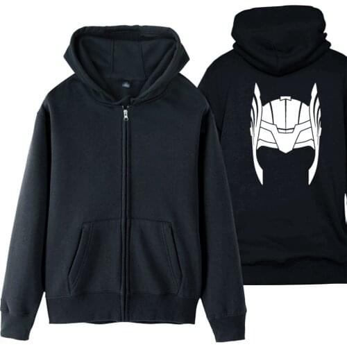 Thor Helmet Loki Helmet Lokis Army Man Boy Coat Full Zip Hoodie Fleece Hooded Jacket Autumn Winter Couple Clothes ZIIART