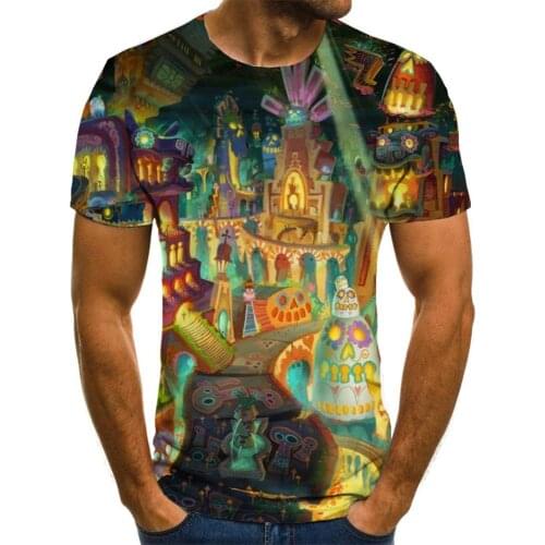 3d Tshirt Halloween T shirt Men Skull Tshirts Casual Hip Hop Funny T shirts Party Shirt Print Mens Clothing Hip hop Printed