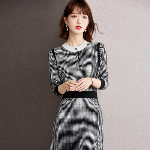 Модные платья в клетку HQC Pie China At AliExpress