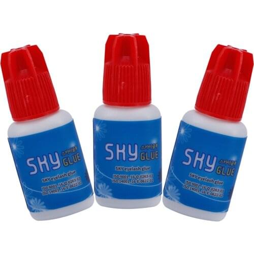 3 Pcs Sky S+ Glue for Eyelash Extension Strong Adhesive1 to 2 Seconds Korea Fast Drying Lash Extension Glue