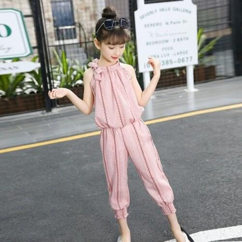 Girls Suit Summer for 2021 New Cute Children Clothing Girls Casual Fashion Two Pieces Sets 2 To 12Years Old Children VestClothes
