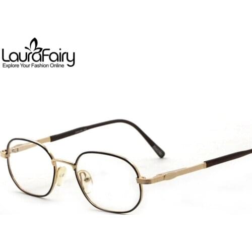 Laura Fairy Vintage Stainless Steel Eye Glasses Frames for Men Women Demi Color Block Spring Arm Optical Glasses Frame SA319