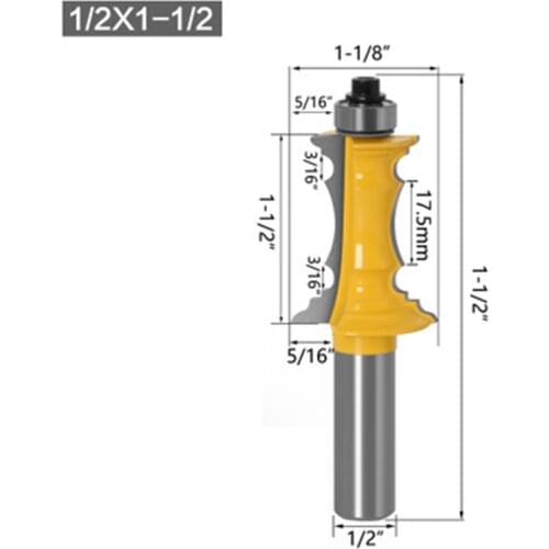 Itered Door & Drawer Molding 2 Bit 1/2" Shank 12mm shank Line knife Woodworking cutter Tenon Cutter for Woodworking Tools