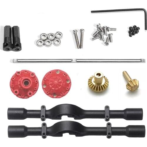 Metal Differential Gear Rear Axle Assembly Set for WPL 1/10 D12 Drift Flat Running RC Car for WPL 1/16 B14 B16 B24 C14 C24 C34