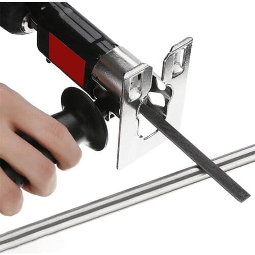 1 Set Multifunctional Reciprocating Saw Attachment Change Electric Drill Into Reciprocating Jig Metal File Wood Metal Cutting