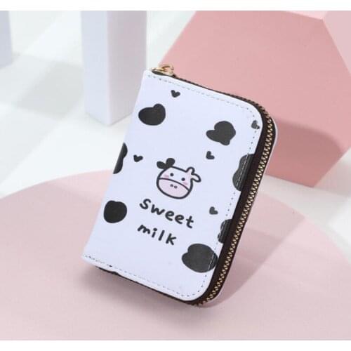 Fashion lady ID card holder business card holder PU leather zipper credit card holder lady zipper business card case coin purse